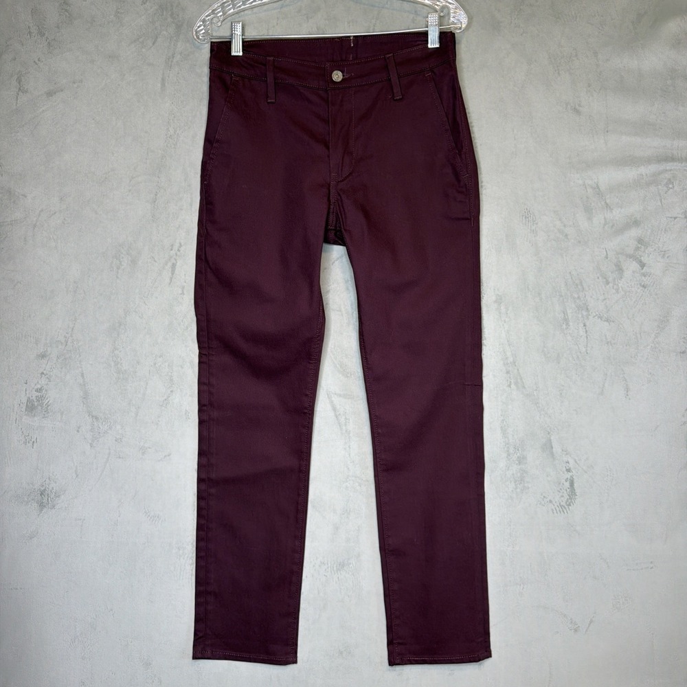 Levi's XX Chino Slim Taper Selvedge Pants Women's W30 L30 Burgundy NWOT